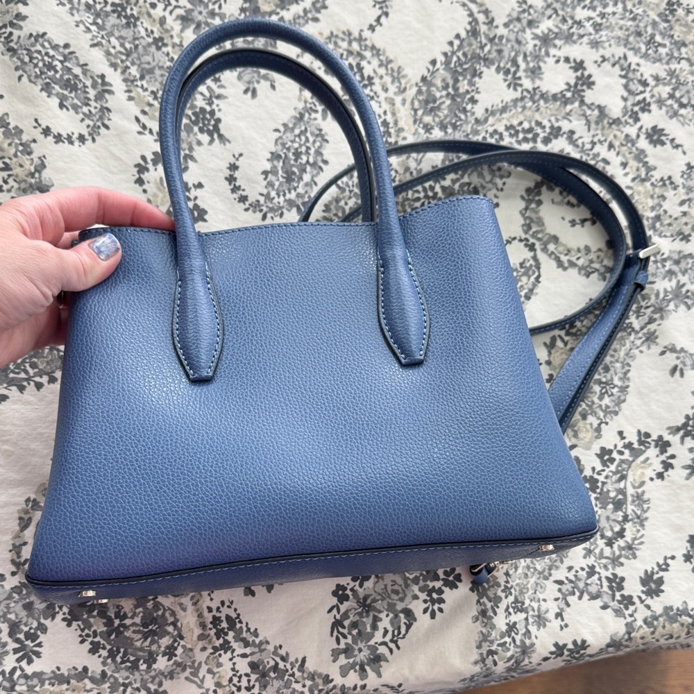 kate spade blue pebbled leather satchel - Picture 9 of 14